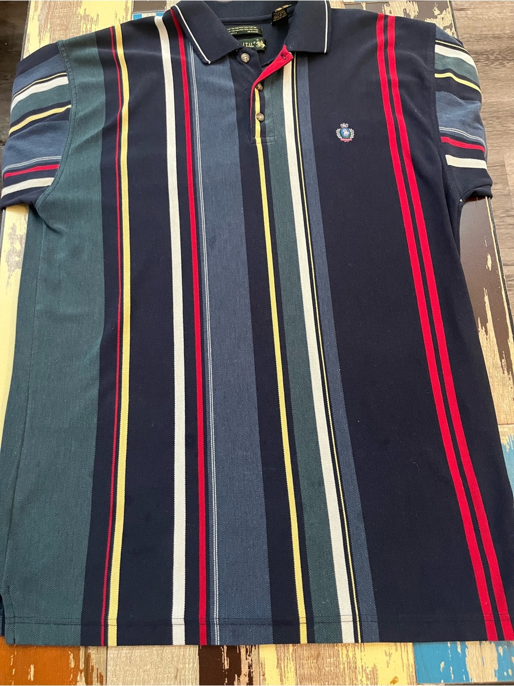 Classic Men's Striped Polo Shirt - Navy Multi